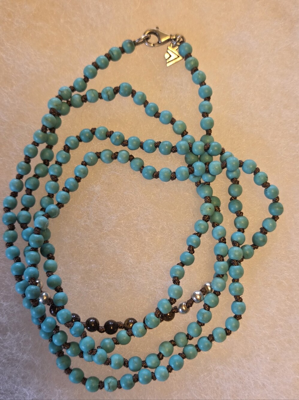 Silpada Sterling Silver & Howlite Necklace - Picture 5 of 12